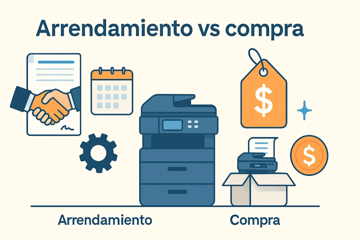 Arrendamiento vs compra: ¿qué conviene para tus impresoras?